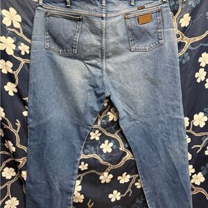 Used 48x32 Wrangler Blue Jeans Denim Work Pants